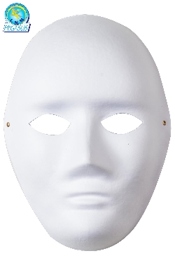 MASCHERA BIANCA DA DIPINGERE E DECORARE DA UOMO